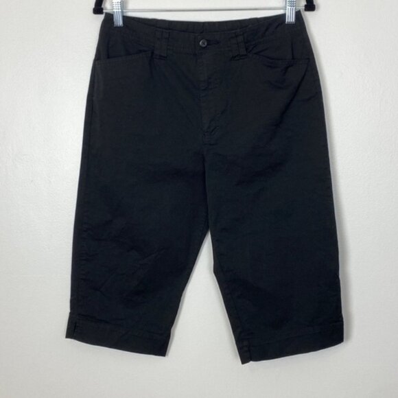 White Stag Capris Womens 10 Black Front Pockets Split Hem Body Stretch Office - Picture 1 of 11